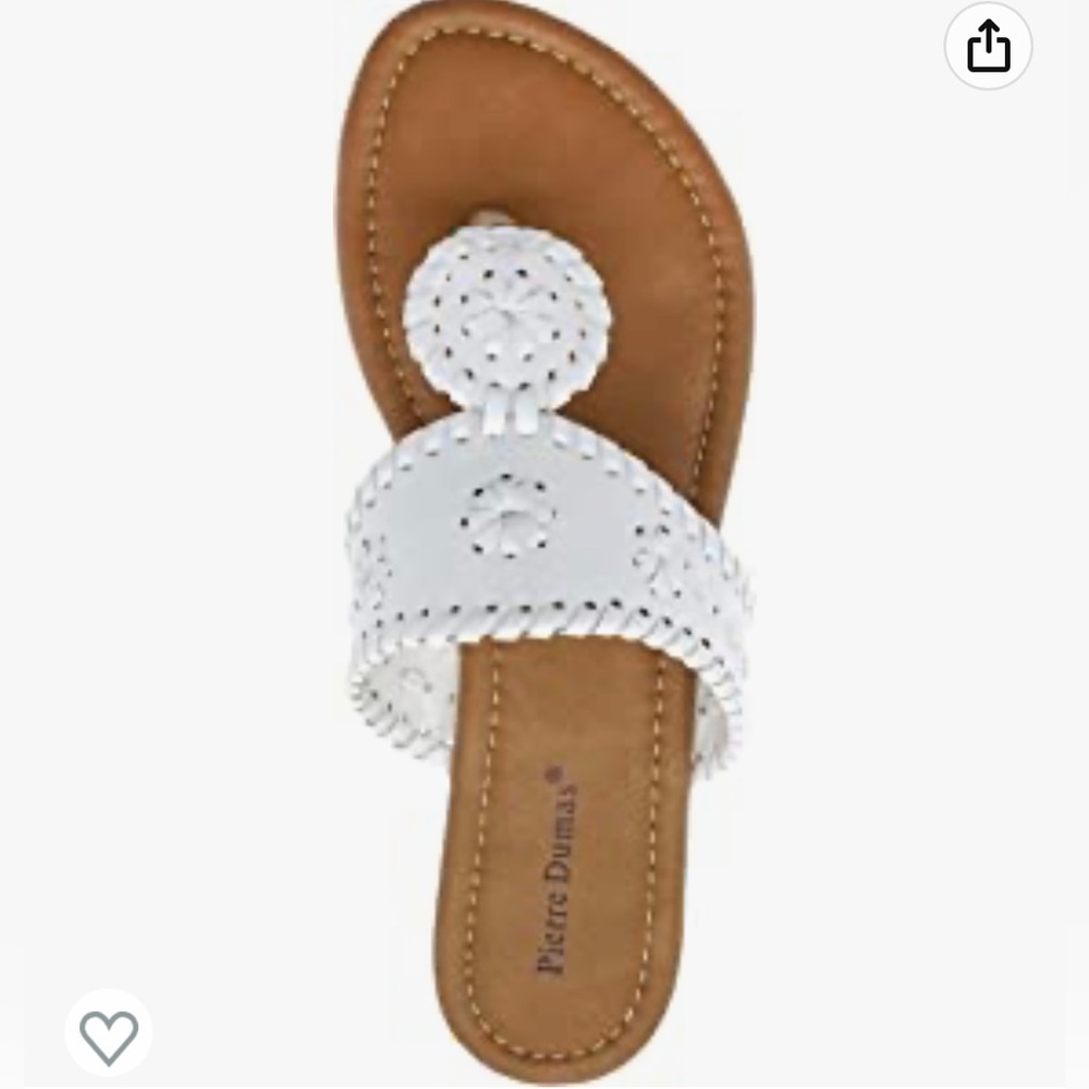 Pierre Dumas White Sandals